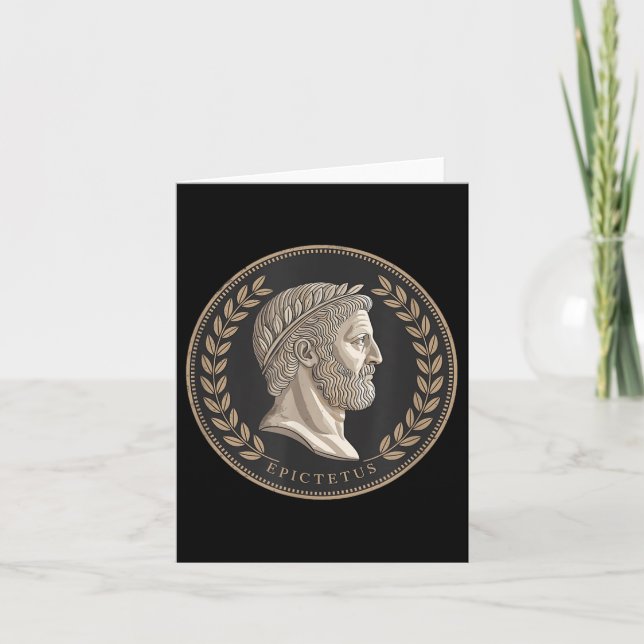 Stoic Roman Epictetus Bust Karte (Vorderseite)