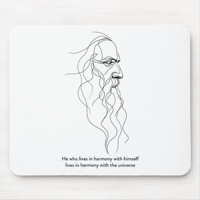Stoic Sage Philosophie Mindful Quote Modernthinker Mousepad (Vorne)