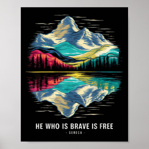 Stoic Seneca Philosoper Zitat Brave Free Stoicismu Poster