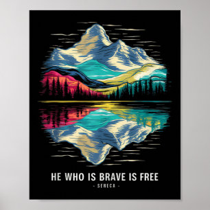 Stoic Seneca Philosoper Zitat Brave Free Stoicismu Poster