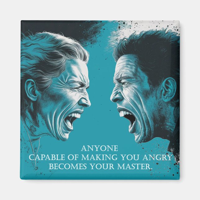 Stoic Wisdom: Emotional Control Quote - Magnet (Vorne)