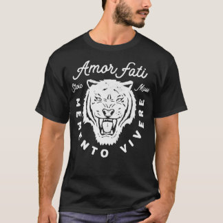 Stoic Zitat Amor Fati Tiger Graphic T-Shirt