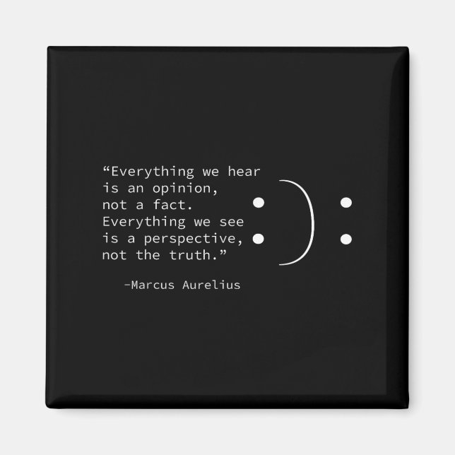 Stoic Zitat von Marcus Aurelius, Stoicismus Philos Magnet (Vorne)