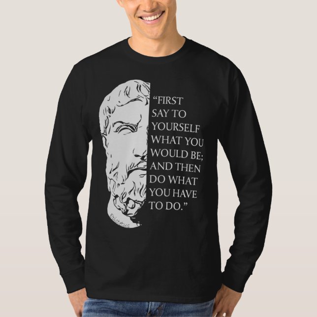 Stoicism Epictetus Stoic Philosophy Quote Visualiz T-Shirt (Vorderseite)