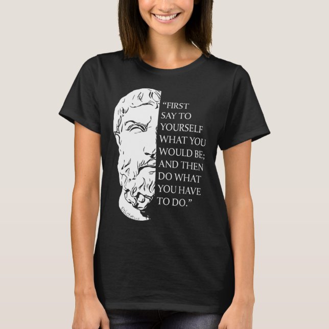 Stoicism Epictetus Stoic Philosophy Quote Visualiz T-Shirt (Vorderseite)