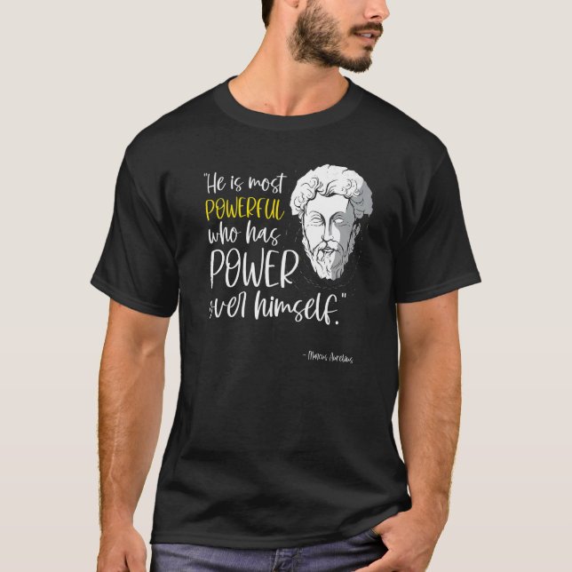 Stoicismus Marcus Aurelius Philosophie Zitat T-Shirt (Vorderseite)