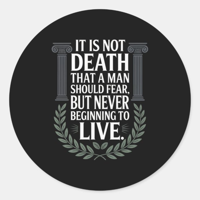 Stoiker Zitat Motivierend Stoikismus Cool Runder Aufkleber (Vorderseite)