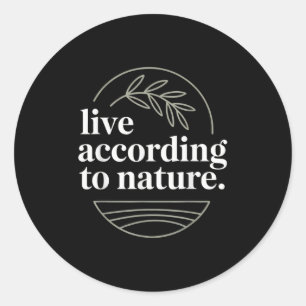 Stoiker Zitat Motivierend Stoikismus Zeno Runder Aufkleber