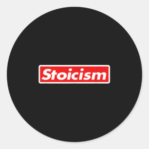 Stoikes Shirt _ Logo für den Stoikismus _ Philosop Runder Aufkleber