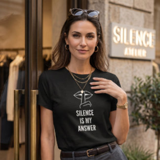 Stoische Geisteshaltung Schweigen ist meine Antwor T-Shirt