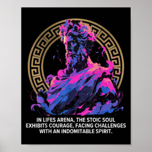 Stoische Philosophie Inspirationspic Altgriechisch Poster