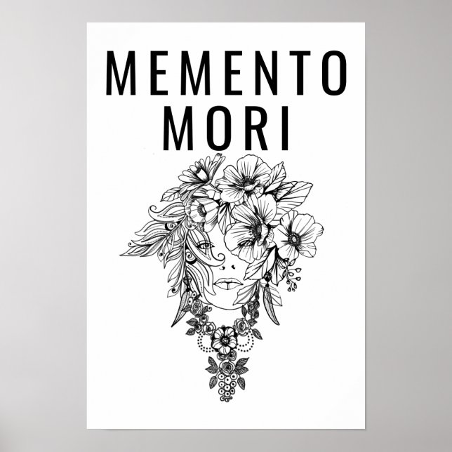 Stoische Philosophie Memento Mori, Marcus Aurelius Poster (Vorne)