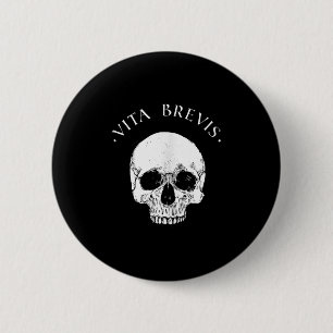Stoische Philosophie Vita Brevis Skull Stoicism Zi Button