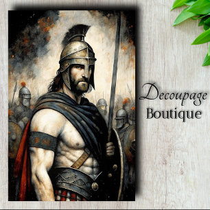 Stoischer Wächter Découpage Seidenpapier