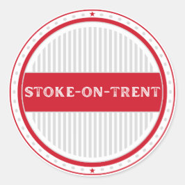 Stoke-on-Trent City Pride Emblem Englische Identit Runder Aufkleber