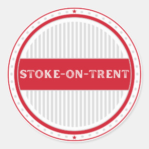 Stoke-on-Trent City Pride Emblem Englische Identit Runder Aufkleber