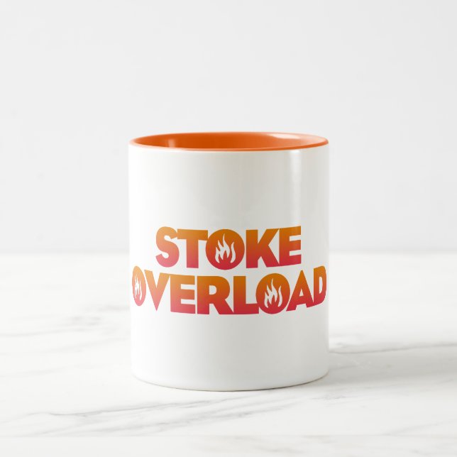 Stoke Overload Flames Zweifarbige Tasse (Mittel)