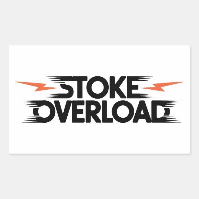 Stoke Overload Lightning Rechteckiger Aufkleber (Vorderseite)