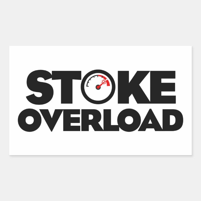 Stoke Overload Meter Rechteckiger Aufkleber (Vorderseite)