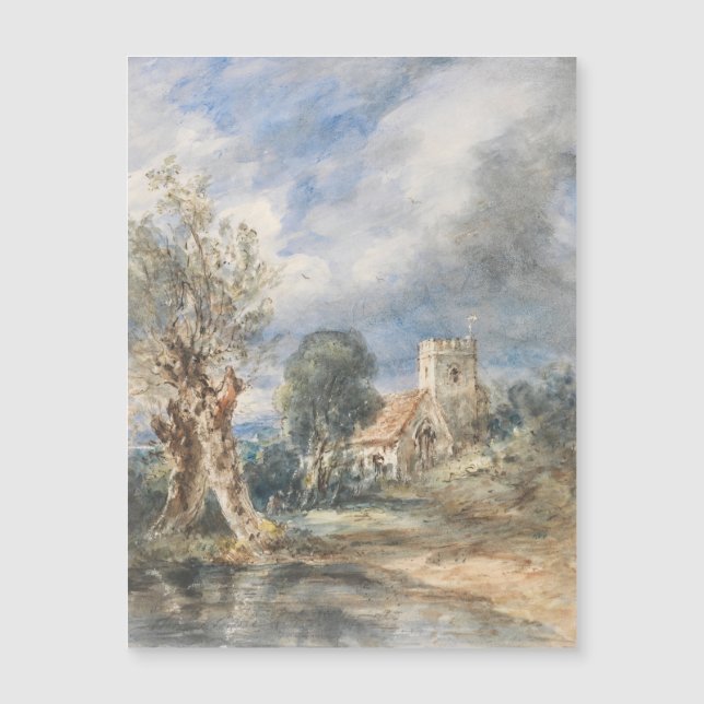 Stoke Poges Church (1834) John Constable Magnetkarte (Vorderseite)