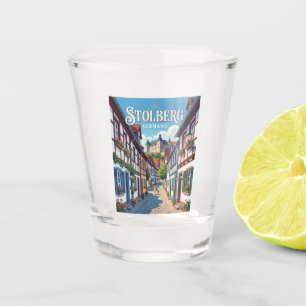 Stolberg Altstadt Gasse Deutschland Schnapsglas
