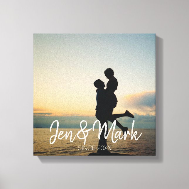 Stolen Foto. Name und Jahr Typografie. Leinwanddruck (Vorderseite)