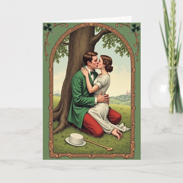 Stolen Kiss Romance Scene Card Karte (Vorderseite)