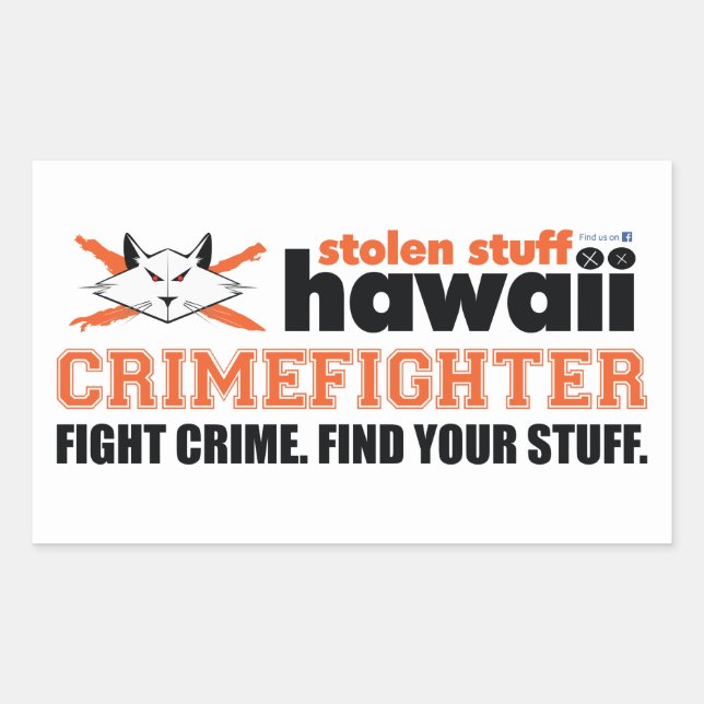 Stolen Stuff Hawaii Crimefighter Sticker (Vorderseite)