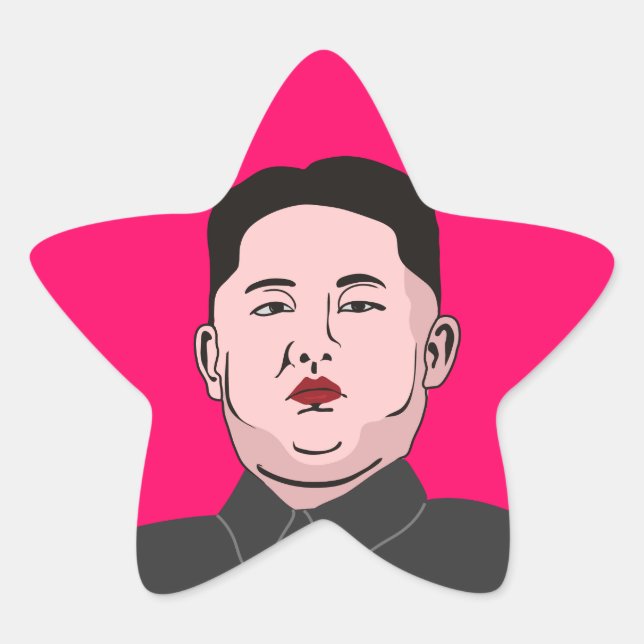 Stolid Kim Jong-un Stern-Aufkleber (Vorderseite)