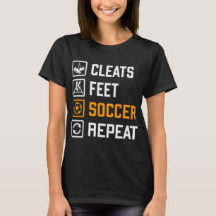 Stollen Füße Fußball Wiederholung Lustige Sporttra T-Shirt