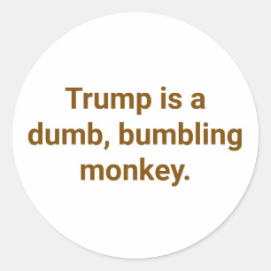 stolpernder Affe Trump Hankamer Artjunkhaus Fun Runder Aufkleber