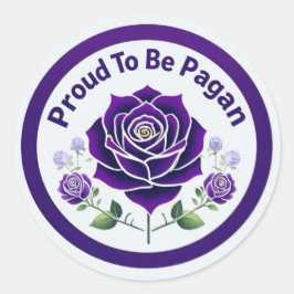 Stolz 2 Pagan sein Runder Aufkleber