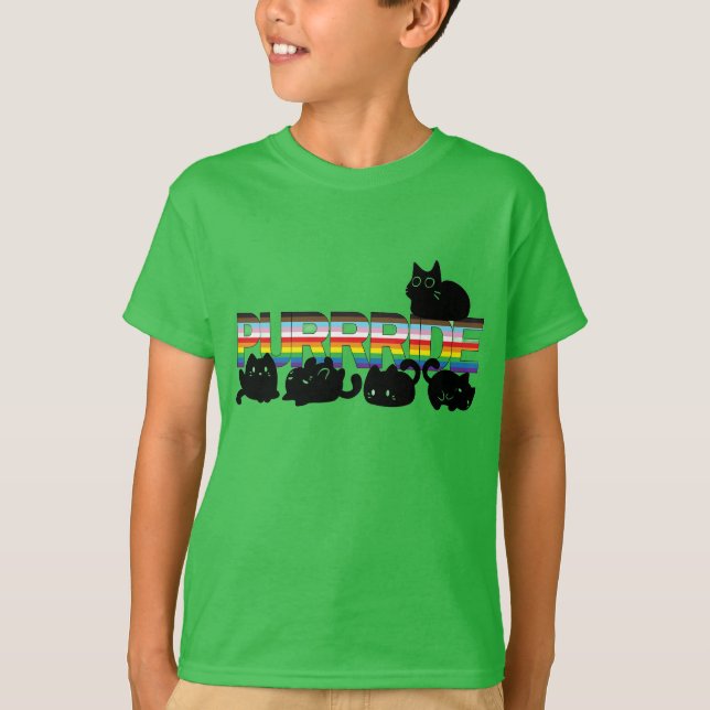 Stolz, aber mit Katzen T-Shirt (Vorderseite)