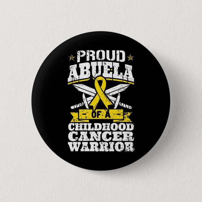 Stolz Abuela eines Krebserregers im Kindesalter Button (Vorderseite)