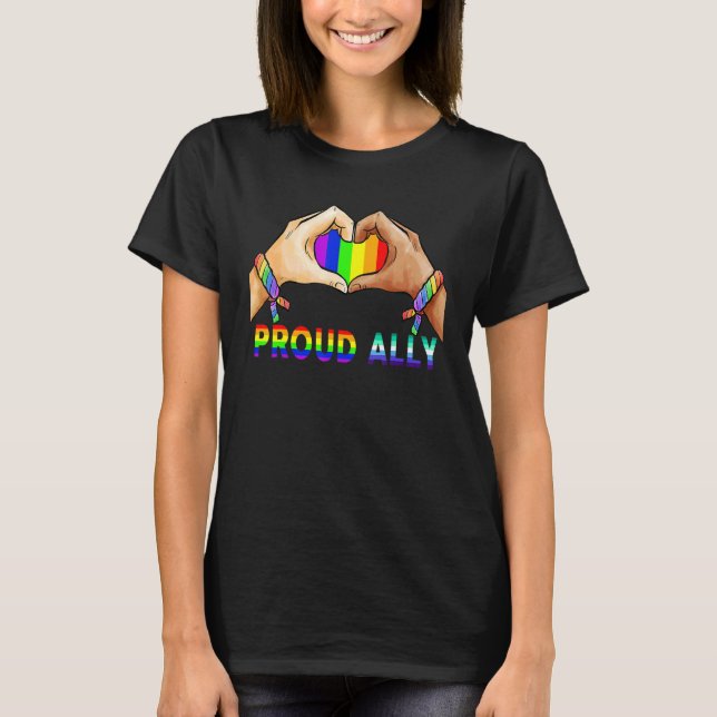 Stolz Albert Pride Lgbt Transgender Flag Herz Gay  T-Shirt (Vorderseite)