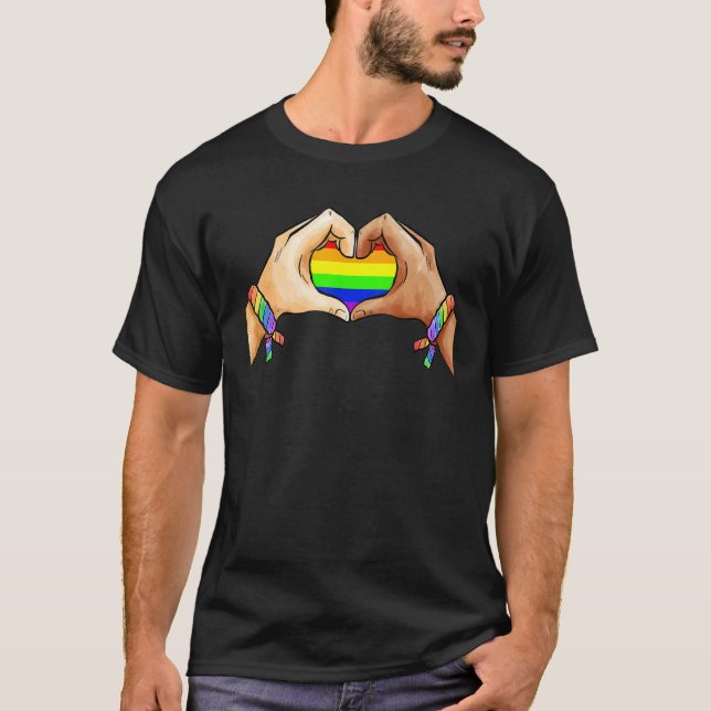 Stolz Albert Pride Lgbt Transgender Flag Herz Gay  T-Shirt (Vorderseite)