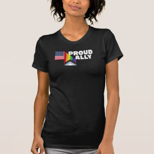 Stolz Alliierten und Proud Patriot USA Flag LGBT G T-Shirt
