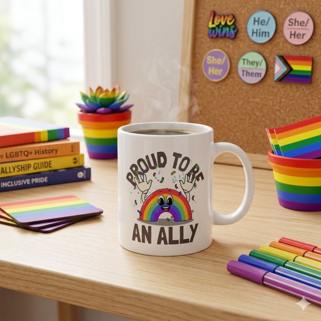 Stolz als alleinige Rainbow-Feier Kaffeetasse (Von Creator hochgeladen)