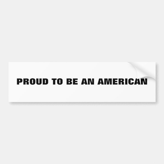 Stolz als Amerikaner Autoaufkleber (Vorne)