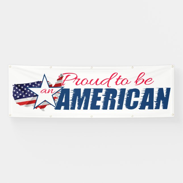 Stolz als Amerikaner Banner (Horizontal)