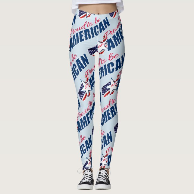 Stolz als Amerikaner Leggings (Vorderseite)