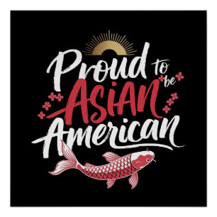 Stolz als asiatisches Amerika Poster
