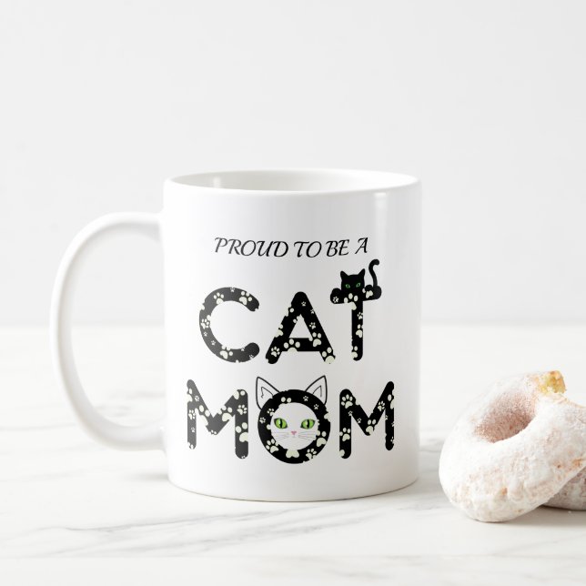 Stolz als Katzen-Mama Kaffeetasse (Mit Donut)