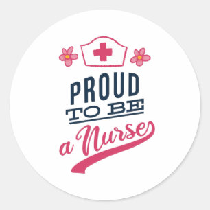 Stolz als Krankenschwester Runder Aufkleber