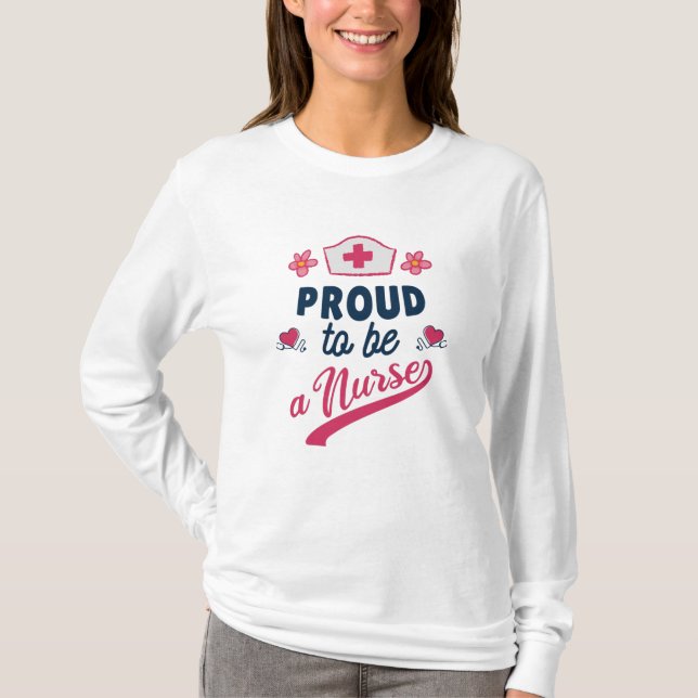 Stolz als Krankenschwester T-Shirt (Vorderseite)
