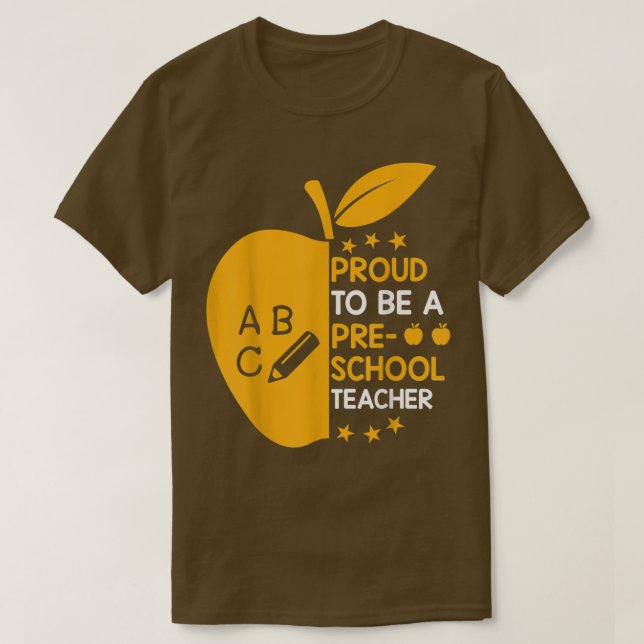Stolz als Lehrer für Vorschullehrer T-Shirt (Design vorne)