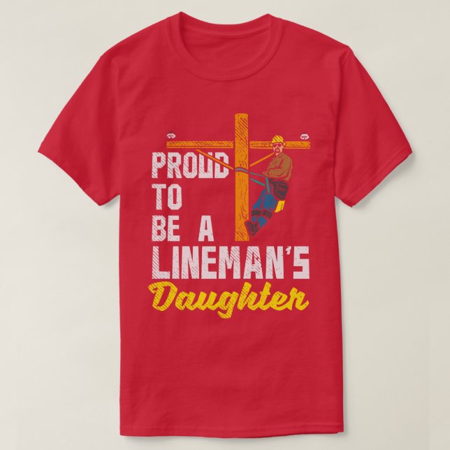 Stolz als Linemans-Tochter T-Shirt (Design vorne)