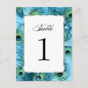 Stolz als Peacock Tischnummer Set 1112