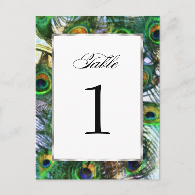 Stolz als Peacock Tischnummer Set 1116 (Vorderseite)