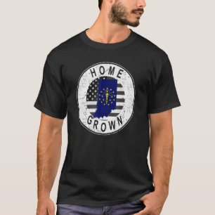 Stolz America State Flag US Zuhause Grown Indiana T-Shirt